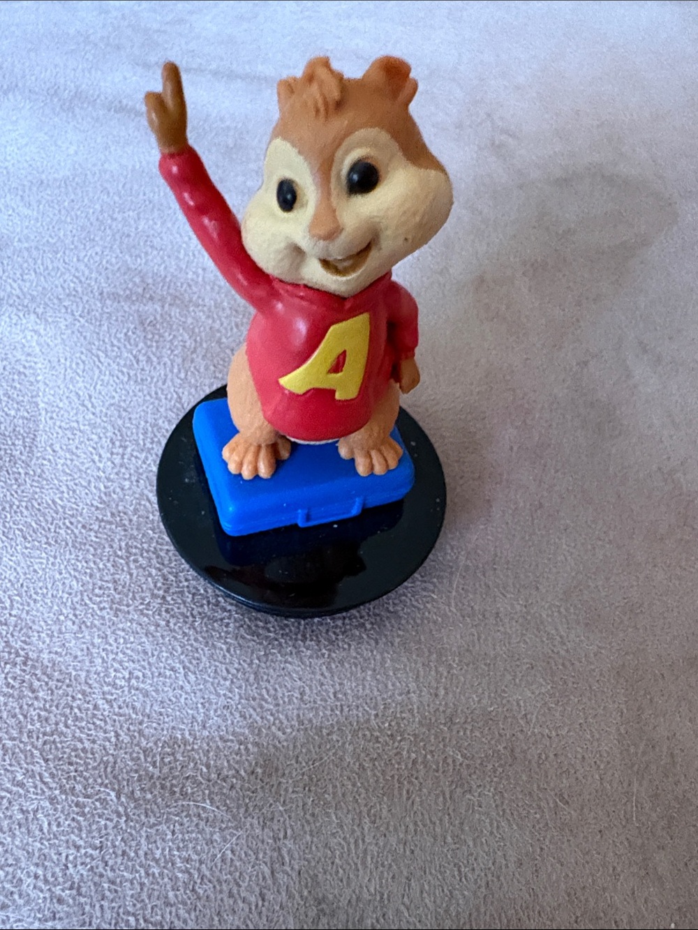 Red Alvin Chipmunk Figure with Yellow 'A' Sweater/2015 Cup Topper